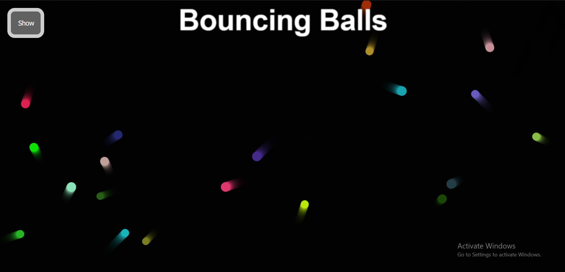 Link To Javascript Bouncing Balls