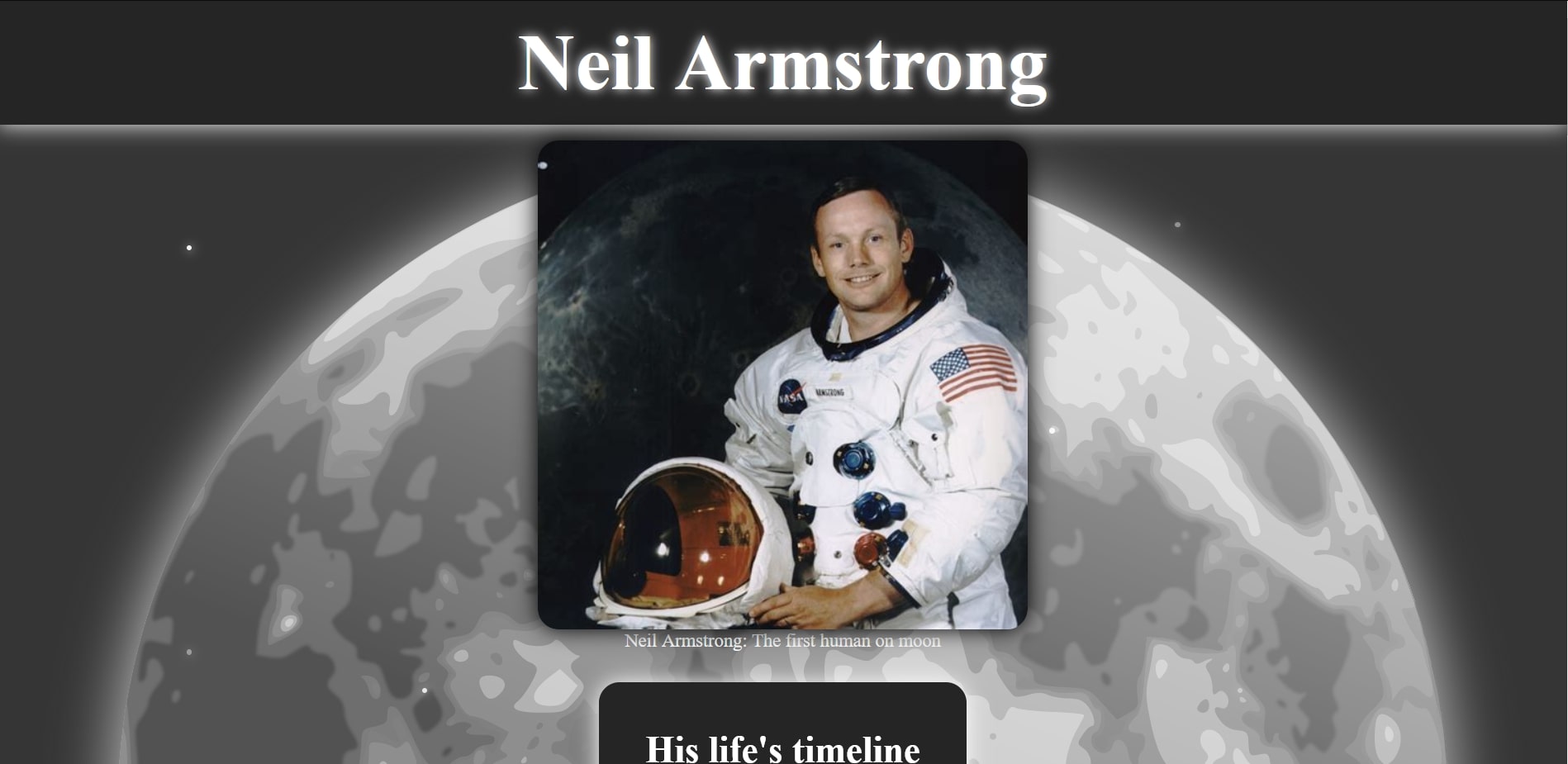 Link To Neil Armstrong Tribute Page